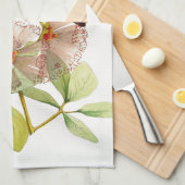 ヴィンテージのハチドリの鳥によっては台所タオルが開花します キッチンタオル (四つ折り)