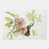 ヴィンテージのハチドリの鳥によっては台所タオルが開花します キッチンタオル (横)