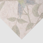 ヴィンテージのハチドリの鳥のばら色の花のティッシュペーパー 薄葉紙 (詳細)