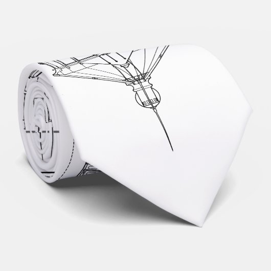 ヴィンテージのハッテラス岬の灯台青写真2 ネクタイ (ロール)