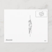 ヴィンテージのハッピーイースターによって郵便はがき服を着せられるウサギ、アヒル シーズンポストカード (裏面)