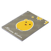 ヴィンテージのハッピーイースターの背景 ノートブック (左側)