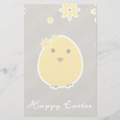 ヴィンテージのハッピーイースターの背景 便箋 (正面)