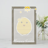 ヴィンテージのハッピーイースターの背景 便箋 (スタンド正面)