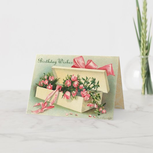 ヴィンテージのハッピーバースデーカード カード (正面)