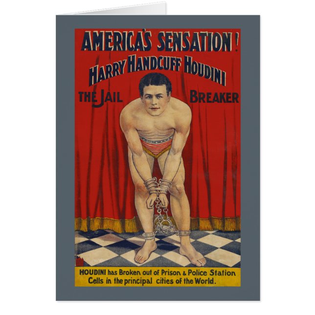 ヴィンテージのハリーの手錠Houdini -刑務所のブレーカ (正面)