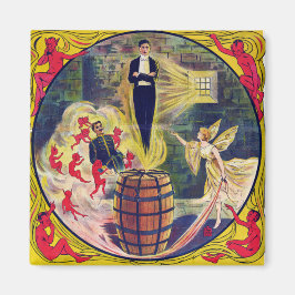 ヴィンテージのハリーHoudiniの刑務所の独房及びバレルのミステリー マグネット