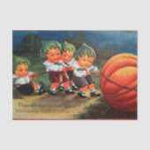 ヴィンテージのハロウィンのカボチャ子供のパーティーのティッシュ 薄葉紙 (正面)