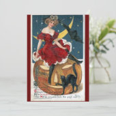 ヴィンテージのハロウィンのカボチャ招待状 招待状 (スタンド正面)