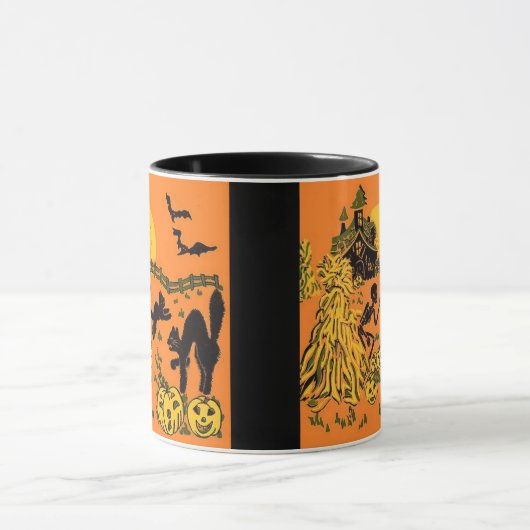 ヴィンテージのハロウィンのコーヒー・マグ マグカップ (中央)