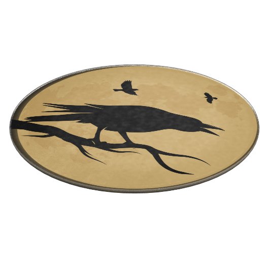 ヴィンテージのハロウィンのシルエットのデザイン カッティングボード (角)