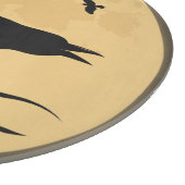 ヴィンテージのハロウィンのシルエットのデザイン カッティングボード (角)