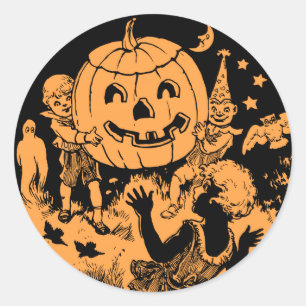ヴィンテージのハロウィンのステッカー ラウンドシール