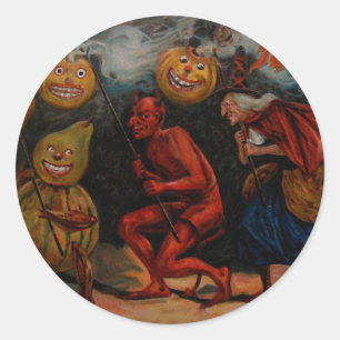 ヴィンテージのハロウィンのステッカー、Raphaelのタック1909年 ラウンドシール