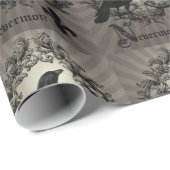 ヴィンテージのハロウィンのモダンなカラス ラッピングペーパー (ロールコーナー)