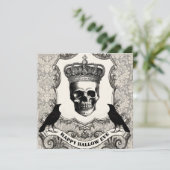 ヴィンテージのハロウィンのモダンなスカル カード (スタンド正面)