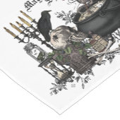 ヴィンテージのハロウィンのモダンなスカル ショートテーブルランナー (コーナー)