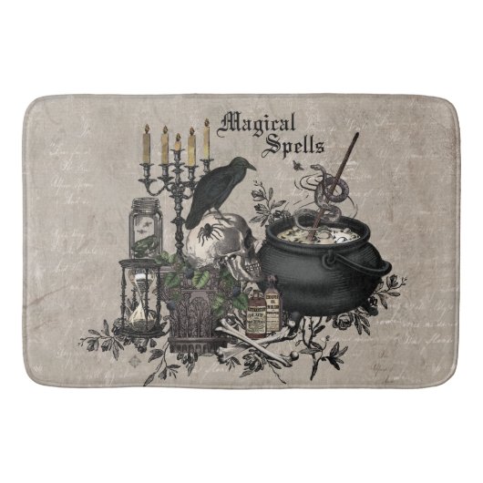 ヴィンテージのハロウィンのモダンなスカル バスマット (正面)