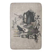 ヴィンテージのハロウィンのモダンなスカル バスマット (正面縦)