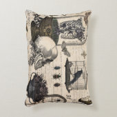 ヴィンテージのハロウィンのモダンな庭 アクセントクッション (正面(垂直))