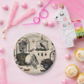 ヴィンテージのハロウィンのモダンな庭 ペーパープレート (パーティー)