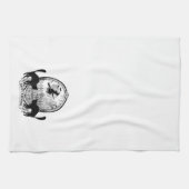 ヴィンテージのハロウィンのモダンな魔法使い キッチンタオル (横)