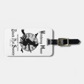 ヴィンテージのハロウィンのモダンな魔法使い ラゲッジタグ (正面横)