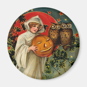 ヴィンテージのハロウィンの円形の磁石 マグネット