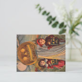 ヴィンテージのハロウィンの子供の招待状の郵便はがき インビテーションポストカード (スタンド正面)