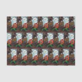 ヴィンテージのハロウィンの幽霊のpimpkinのパーティーのティッシュ 薄葉紙