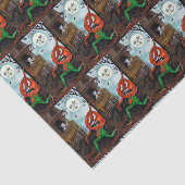 ヴィンテージのハロウィンの幽霊のpimpkinのパーティーのティッシュ 薄葉紙 (詳細)