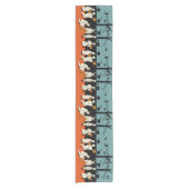 ヴィンテージのハロウィンの幽霊パレード ショートテーブルランナー (正面)