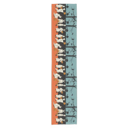 ヴィンテージのハロウィンの幽霊パレード ショートテーブルランナー