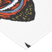 ヴィンテージのハロウィンの悪魔の頭部 ショートテーブルランナー (コーナー)