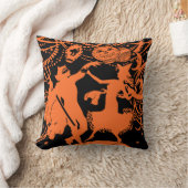 ヴィンテージのハロウィンの悪魔の魔法使いのダンス クッション (ブランケット)