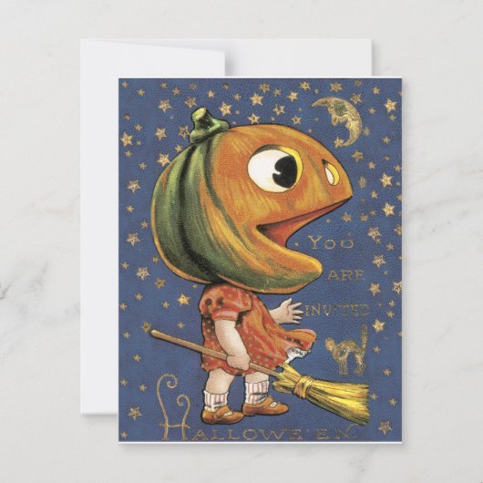 ヴィンテージのハロウィンの招待状 招待状 (正面)