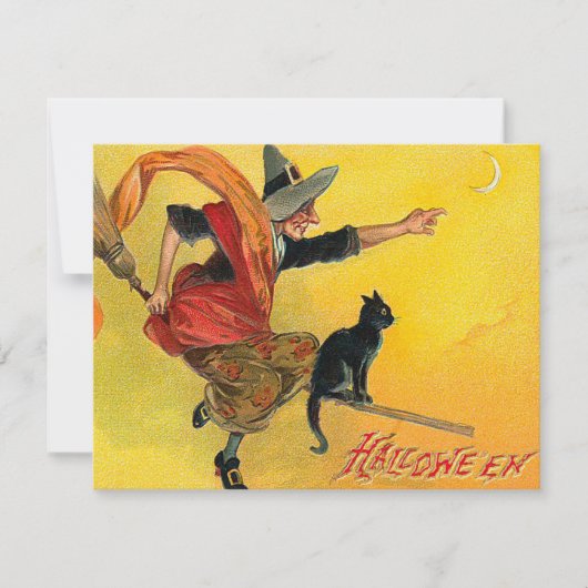 ヴィンテージのハロウィンの招待状 招待状 (正面)