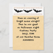 ヴィンテージのハロウィンの招待状 招待状 (裏面)