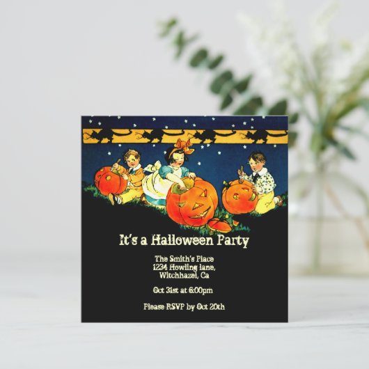 ヴィンテージのハロウィンの招待状 招待状 (スタンド正面)