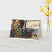 ヴィンテージのハロウィンの挨拶状のクラシックポスター カード (黄色い花)