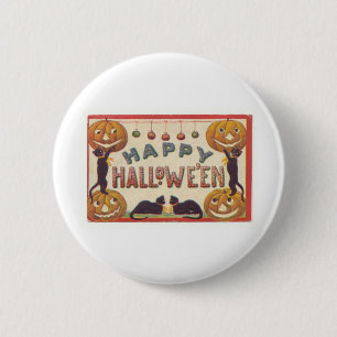 ヴィンテージのハロウィンの挨拶状のクラシックポスター 缶バッジ