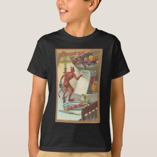 ヴィンテージのハロウィンの挨拶状のクラシックポスター Tシャツ