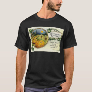 ヴィンテージのハロウィンの挨拶状のクラシックポスター Tシャツ