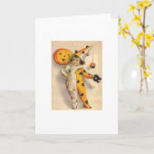 ヴィンテージのハロウィンの挨拶状 カード (黄色い花)