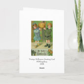 ヴィンテージのハロウィンの挨拶状 シーズンカード (裏面)