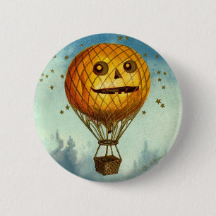 ヴィンテージのハロウィンの熱気の気球Pin 缶バッジ