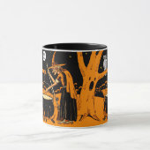 ヴィンテージのハロウィンの芸術 マグカップ (中央)