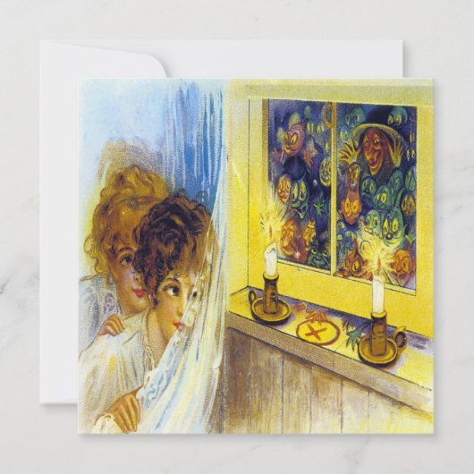 ヴィンテージのハロウィンの郵便はがき カード (正面)