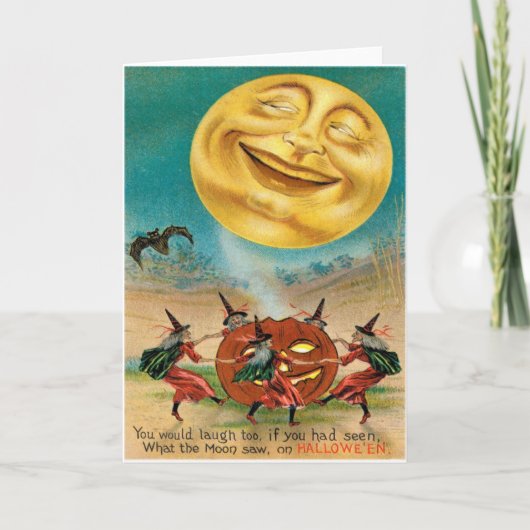 ヴィンテージのハロウィンの郵便はがき カード (正面)