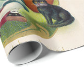 ヴィンテージのハロウィンの郵便はがき ラッピングペーパー (ロールコーナー)